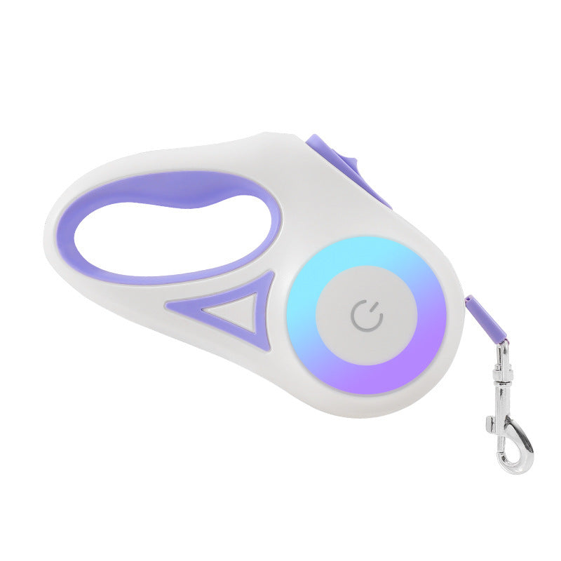 Dog Leash Retractable Leash And Dog Collar Spotlight Automatic Pet Dog Cat Traction Rope For Small Medium Dogs Pet Product - One Red Hill